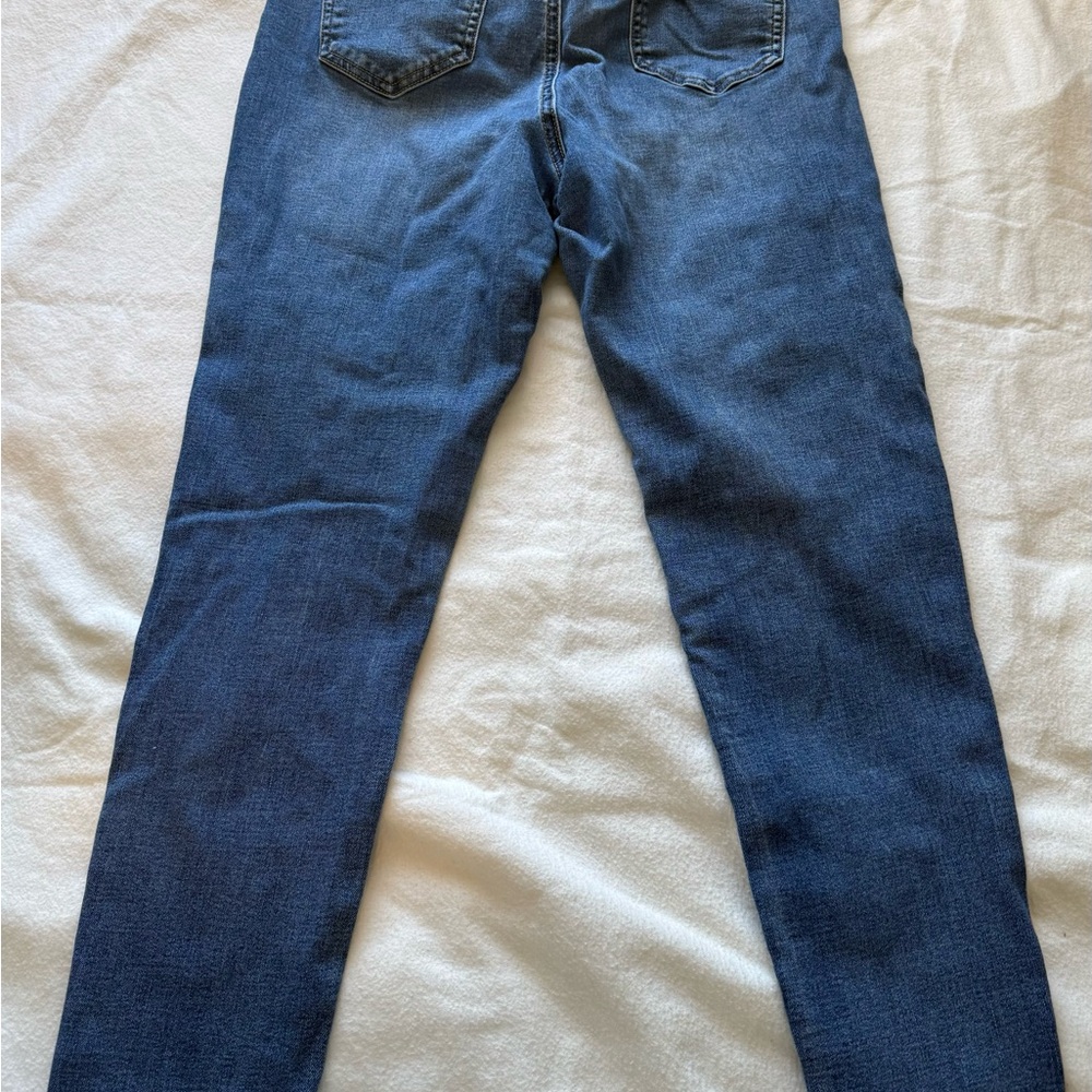 Wax Jean Women's Ripped Skinny Jeans in Blue - Picture 2 of 5